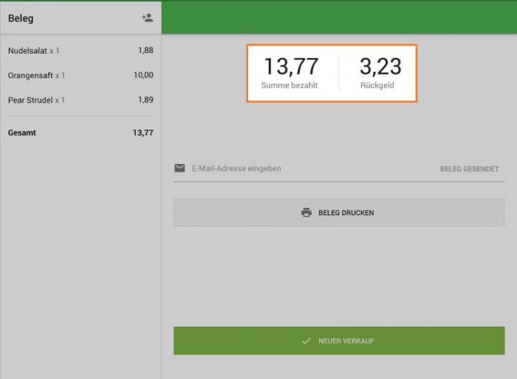 Erfolgreiche Transaktion"