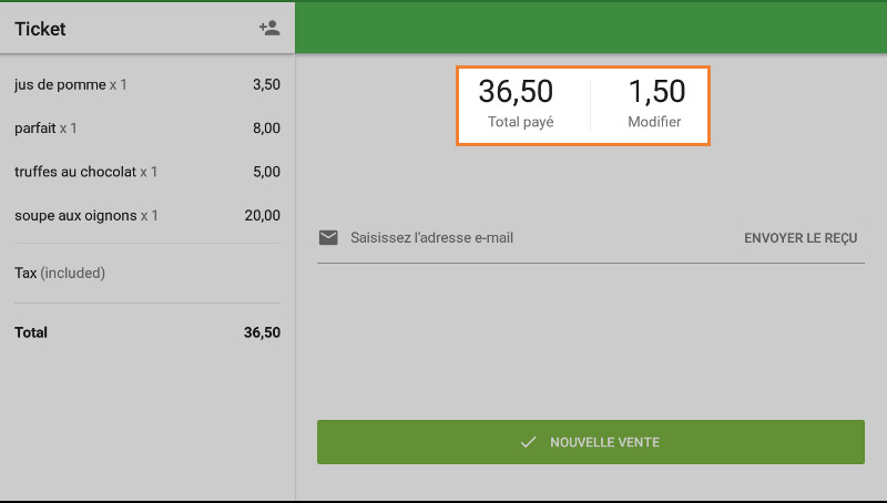fenêtre avec un résumé