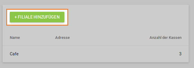 Wenn Sie mehr als eine Filiale haben, können Sie diese auch hinzufügen.