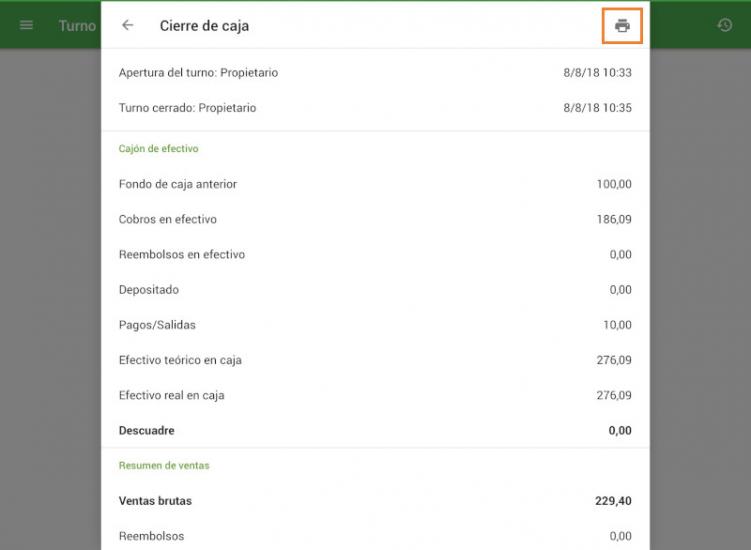 el icono de 'imprimir'