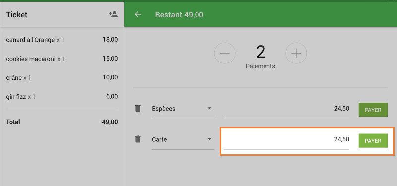 tapant « Charge ».