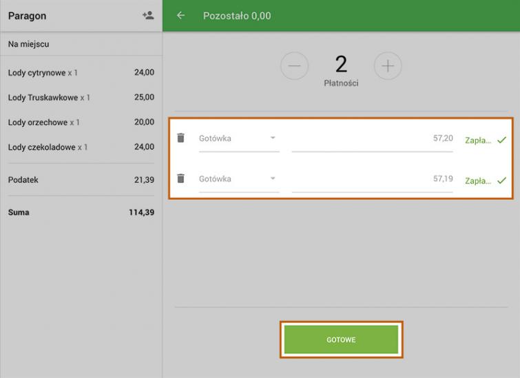 Następnie kliknij „Gotowe”, aby sfinalizować transakcję.