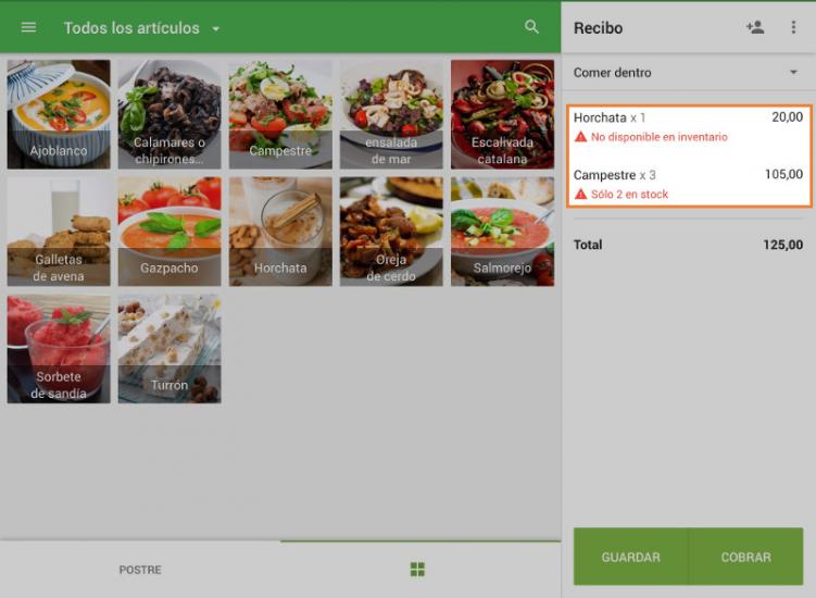 Alertas de Stock Negativo