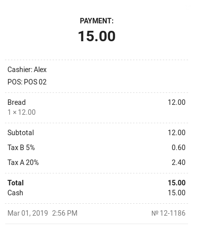 the tax value if multiple ‘added to the price’ taxes were applied to an item