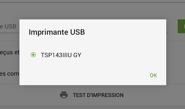 Appuyez pour sélectionner et fermer la fenêtre en appuyant sur ‘OK’.