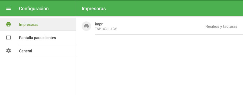 el impresora en la lista