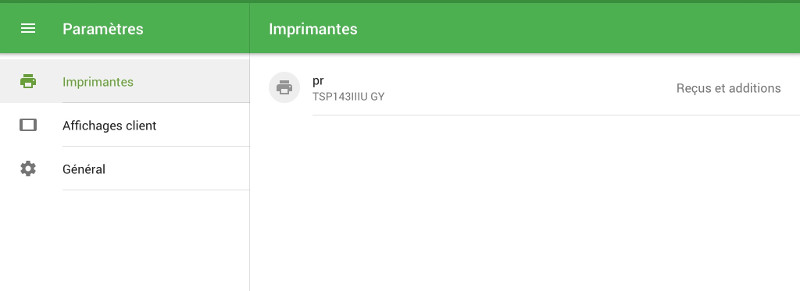 Vous pouvez maintenant voir votre imprimante dans la liste.