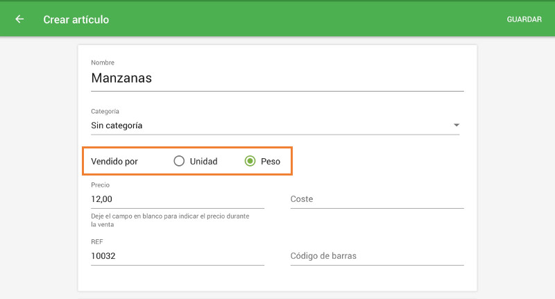 En la aplicación Loyverse TPV