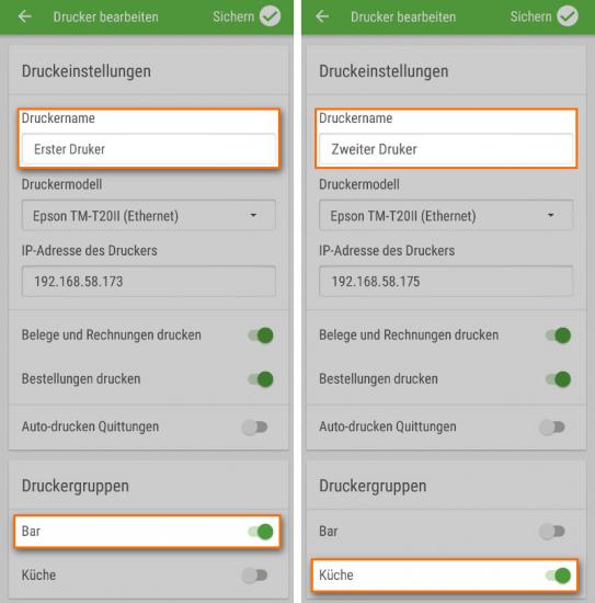 weisen Sie jeden Drucker zu seiner eigenen Druckergruppe zu