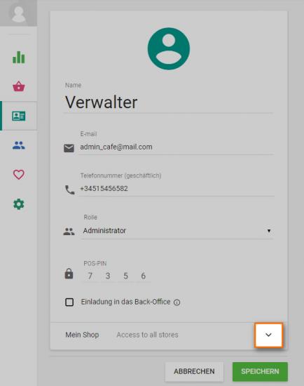 Klicken Sie auf den Nach-Unten-Pfeil
