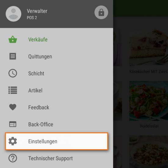 "Einstellungen" > "Drucker"