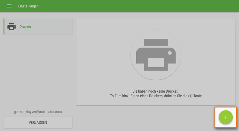 Drücken Sie das "+"