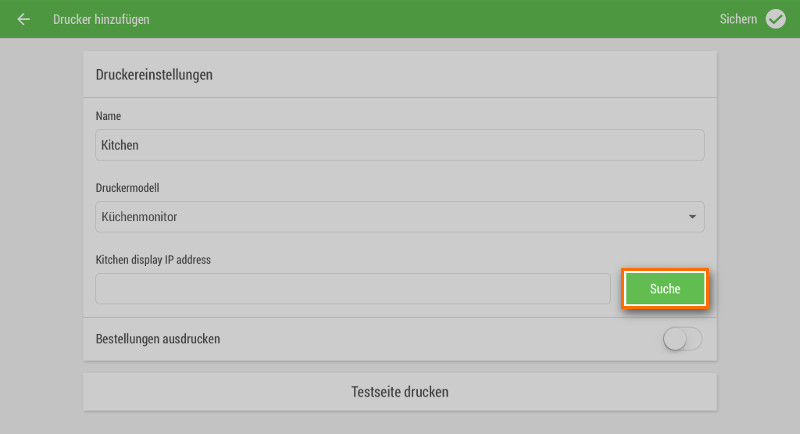 Drücken Sie auf "Suchen"