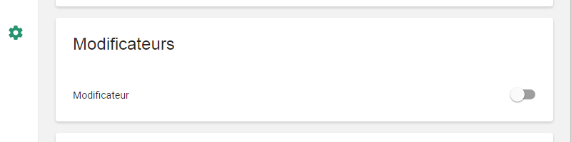 ‘Modifiers’ section