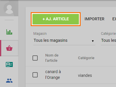 ‘Add item’ button