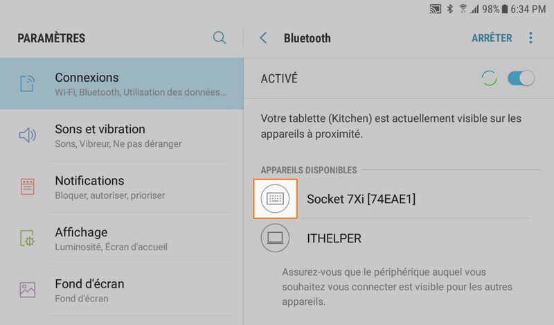 changed scanner icon