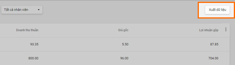 Sau khi lựa chọn khoảng thời gian cần thiết, nhấn nút 'Xuất khẩu'.
