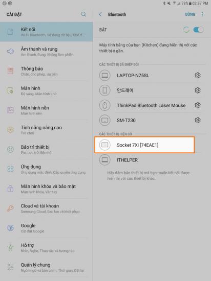Cấu hình máy quét để thiết bị giao diện con người (HID) chế độ cơ bản, như bàn phím lớp thiết bị, bằng cách quét mã vạch này: