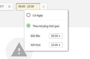 Tuỳ chọn 'Tuỳ chỉnh thời gian'