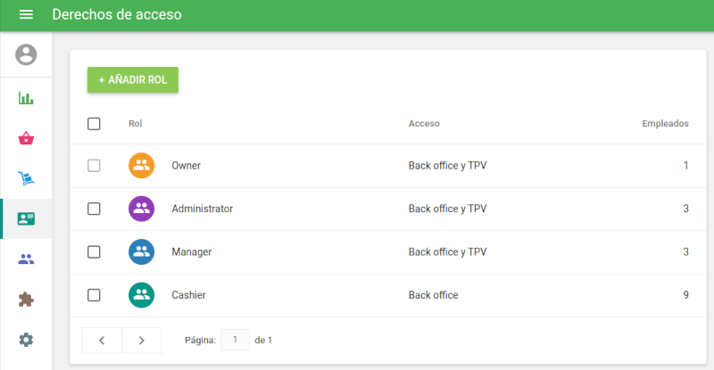 el botón Añadir rol