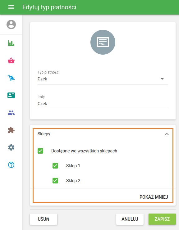 metod płatności dla każdego sklepu