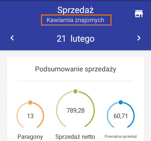nazwa bieżącego sklepu
