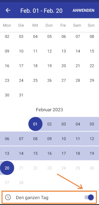 Benutzerdefinierter Zeitraum
