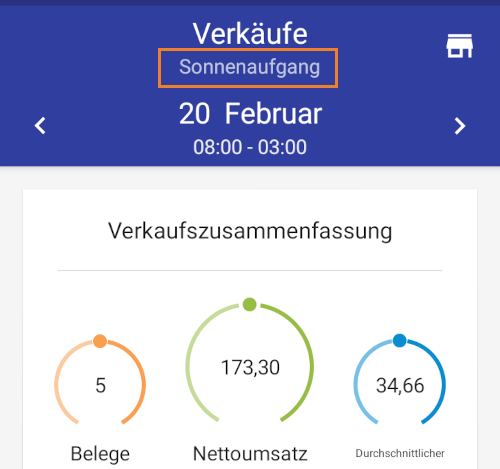 Namen der aktuellen Filiale