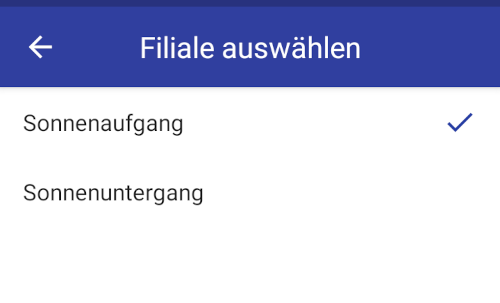 Liste aller Ihrer Geschäfte