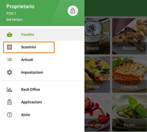 Per fare ciò, vai alla sezione 'Scontrini'