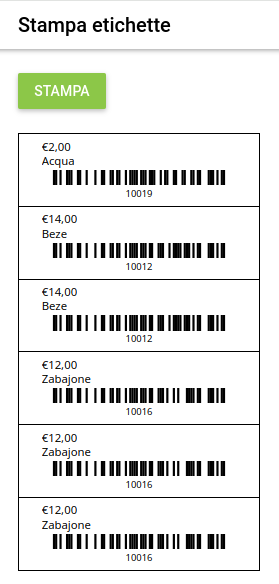 La pagina HTML generata con etichette