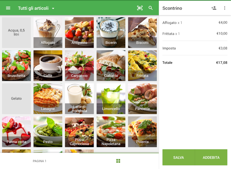 Il simbolo della valuta nel POS