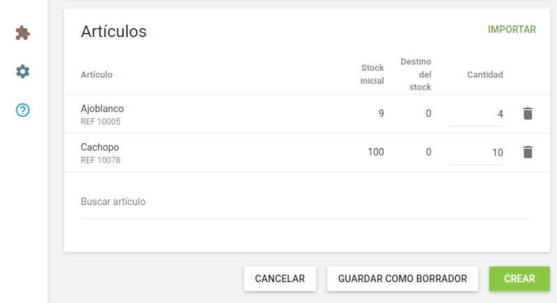 informacion de stock