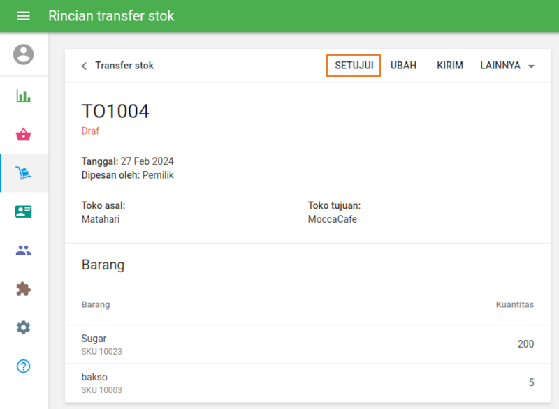 Dokumen dengan status 'Draf'