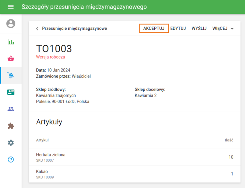 Dokument o statusie „Wersja robocza”
