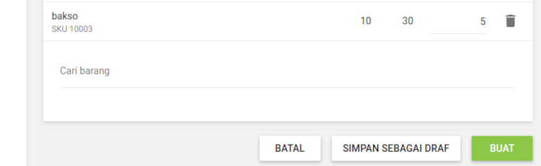 tombol 'Simpan sebagai draf', tombol 'Buat'