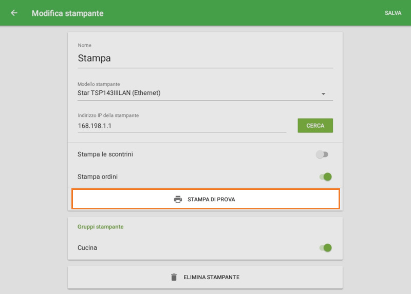 collegare la campana della stampante da cucina