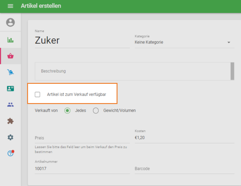 Artikel ist zum Verkauf verfügbar