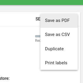 the ‘More’ drop-down menu
