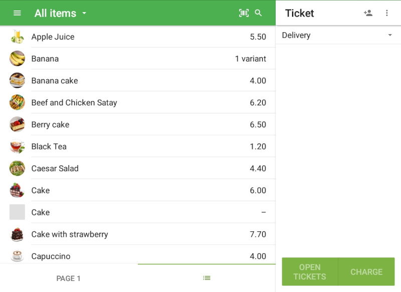 the list option in the application settings ‘Home screen item layout’
