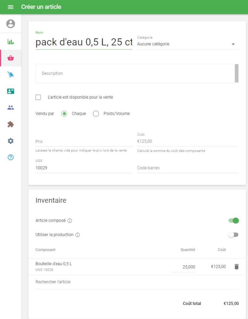 créer un élément composite