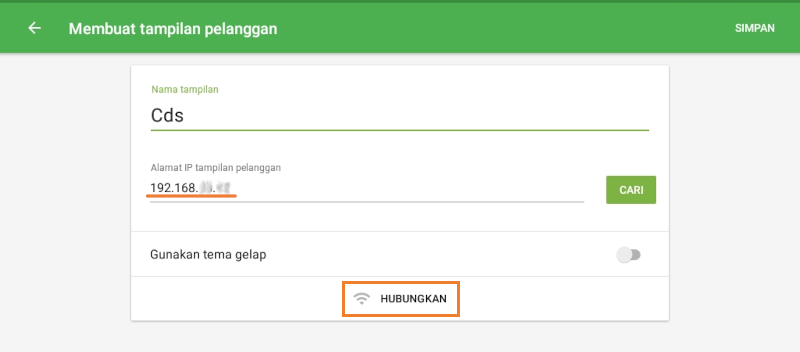 Panduan Pengaturan Customer Display System