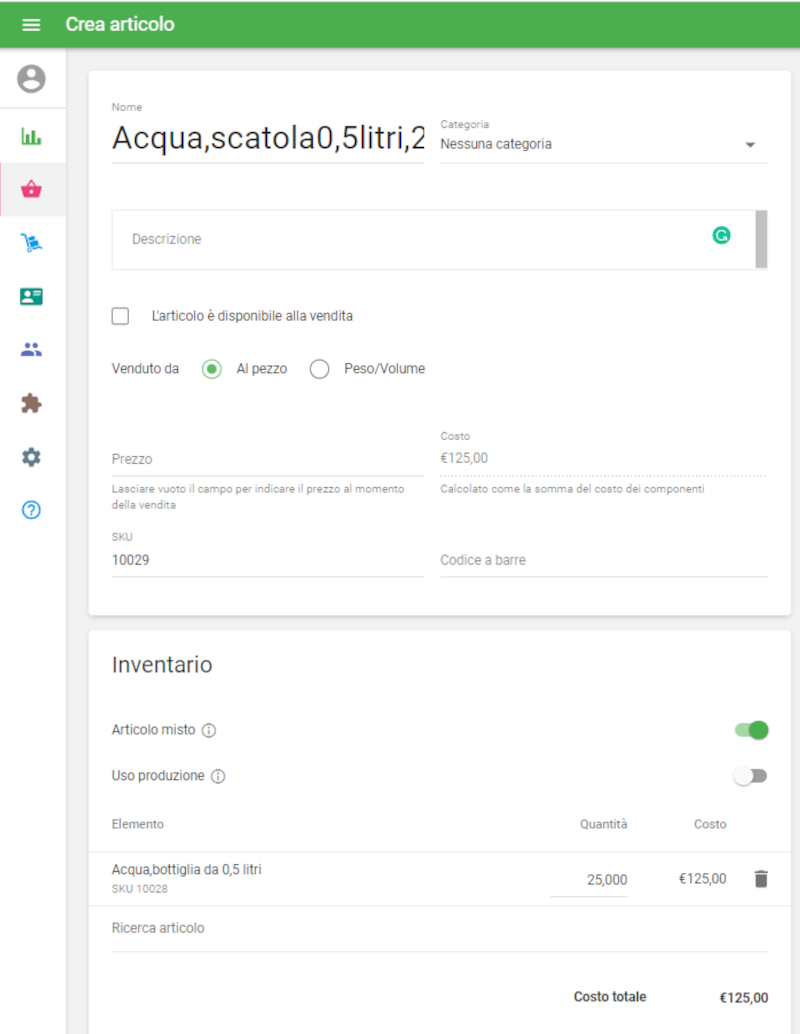 un articolo composito