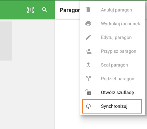 przycisk synchronizacji