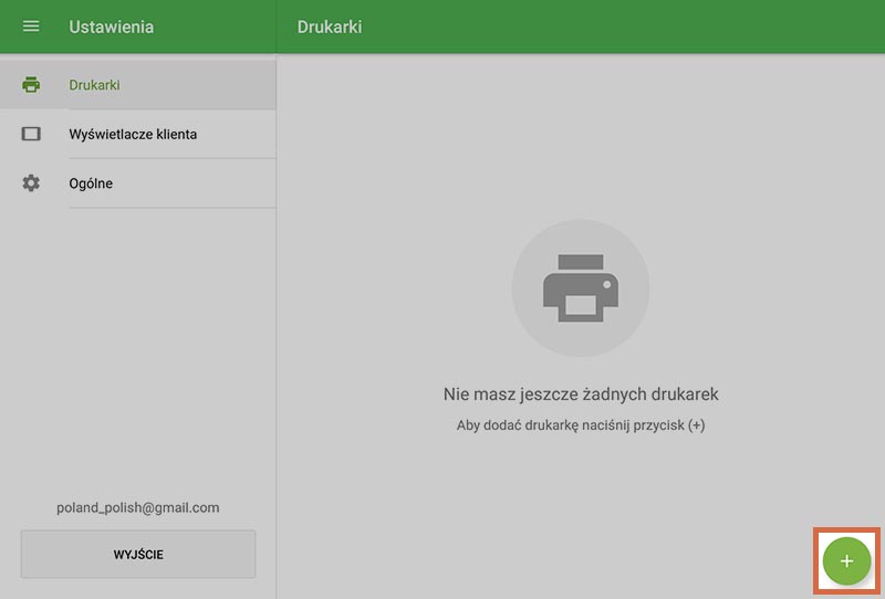  przycisk + utwórzenia drukarkę