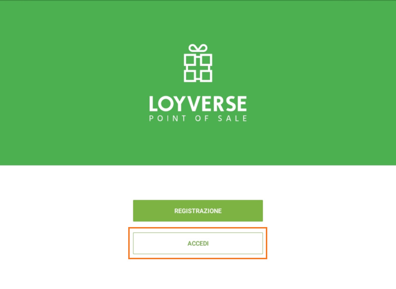 Seleziona Accedi per accedere all'app