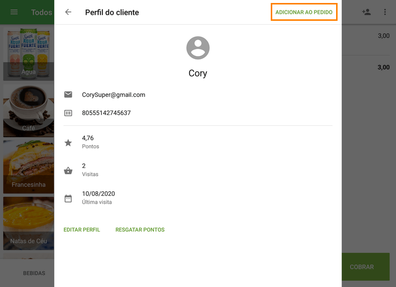 Botão 'Adicionar ao cupom'