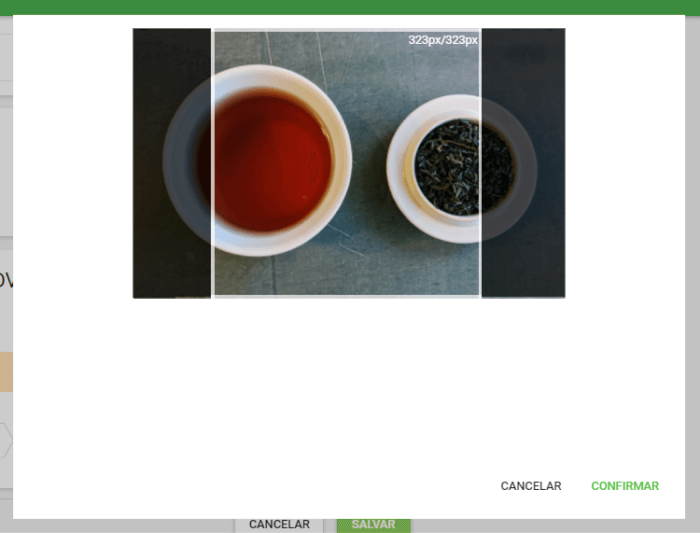 imagens quadradas para a visualização