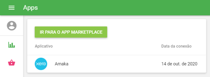 Aplicativos conectados na seção 'Apps'