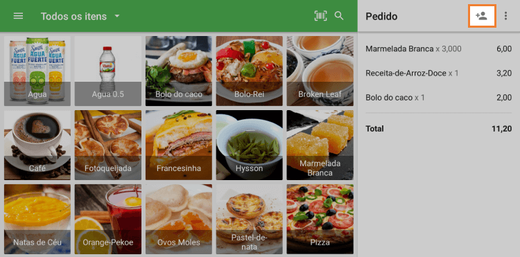 ícone 'Adicionar cliente'
